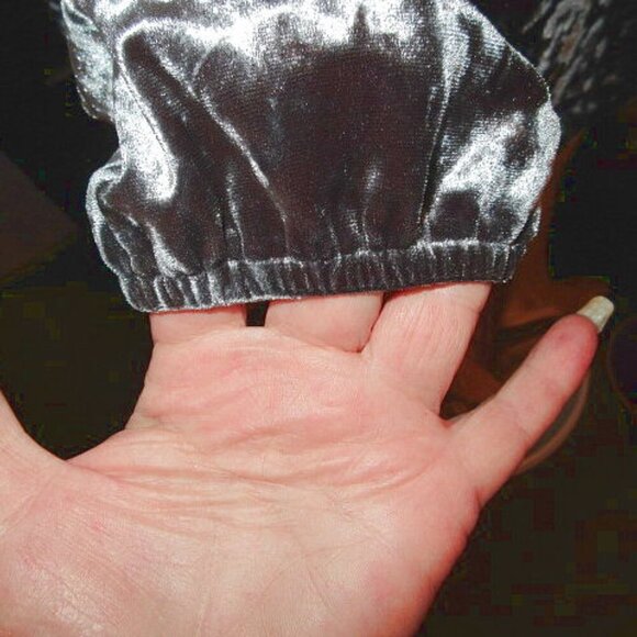 Velvet Embroidered Babydoll Tunic Top Size XL Lace Up Renaissance Fairy Peasant - Picture 8 of 12